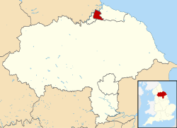 Middlesbrough shown within North Yorkshire