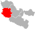 Localización de Arrondissements im Département Moselle