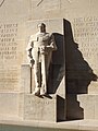 Statue d'Oliver Cromwell sur le Monument international de la Réformation à Genève.