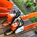 Stihl Motorsäge MS 170 (vorne) und MS 290 Farm Boss