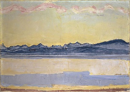 Lac de Genève et chaîne du Mont-Blanc à l'aurore (1918), Bâle, Kunstmuseum.