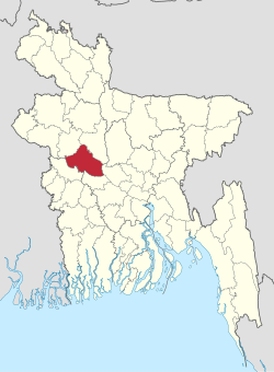 Location of Pabna District in Bangladesh