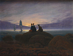 Mesečina iznad mora, 1822, 55 × 71 cm, Svedržavna galerija, Berlin.