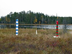 Suomen itäisin piste Virmajärvessä olevalla saarella.