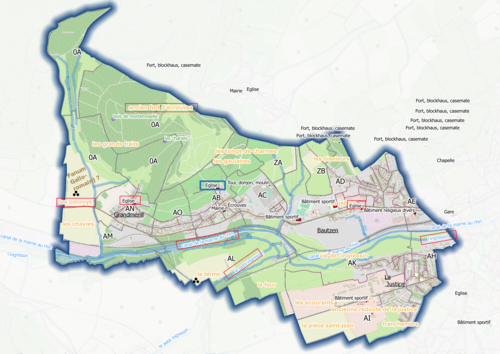 Ban communal (Qgis et OSM).