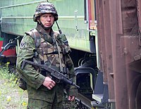 UZIを持つリトアニア軍兵士 （2009年10月23日）