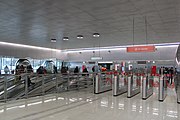 Lobby, fare gates, and escalators