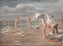 Max Liebermann — Chicos bañándose