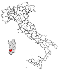 Letak Provinsi Medio Campidano di Italia