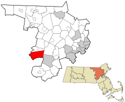 Location in Middlesex County in Massachusetts