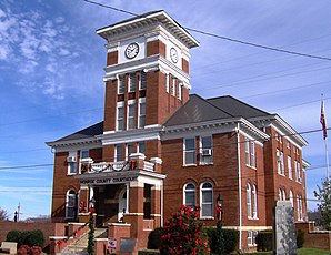 Das Monroe County Courthouse in Madisonville, seit 1995 im NRHP gelistet[1]