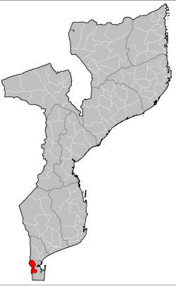 Namaacha District on the map of Mozambique