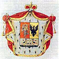 L'escudu d'armes de la familia Obolenski-Repnín componer de los emblemes de Kiev y Chernígov.