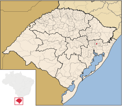 Location in Rio Grande do Sul