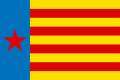 Bandeira reivindicativa de Esquerra Valenciana, durante a Segunda República Española.