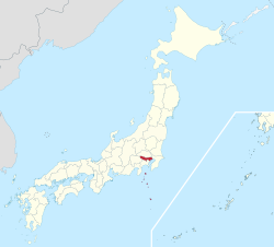 Location within Japan ê uī-tì