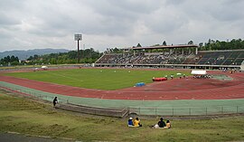 岡山県津山市陸上競技場