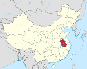 Kart over Anhui