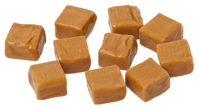 Pieces of caramel