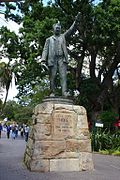 Cecil John Rhodes se standbeeld in die Kompanjiestuin van Kaapstad