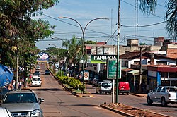 Avenida Aguirre, one of the main avenues in Puerto Iguazú