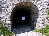 Das Tunnelportal der Galleria D’Havet im Val Canale