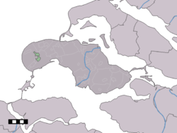 Lage von Burgh-Haamstede in der Gemeinde Schouwen-Duiveland