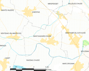 Poziția localității Saint-Nazaire-d'Aude