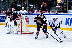 KHL Medveščak Zagrebia edustava Smoleňák pelinunumerolla 70 KHL-pelissä 2. helmikuuta 2016.