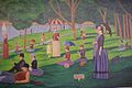 Mural imitating Seurat formerly near food court