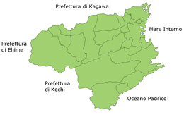 Prefettura di Tokushima – Mappa