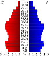 Bevolkingspiramide Clay County