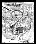 Van Buren County Iowa Plat Map from 1897 with Abner Martin House and farm land. Two parcels just south and south east of Mt Zion.