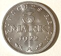 3 Mark din aluminiu (1922)