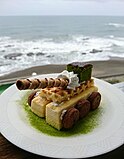 Tank-shaped cake famous in Ōarai,Japan