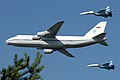 224th Flight Unit Antonov An-124 inflight with 2 Sukhoi Su-27s