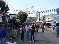 Outside the Basilica, traditional shops.