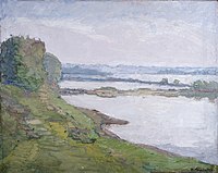 Vistula Shore, painted by Bogdan Cierpisz in 1898, oil on canvas