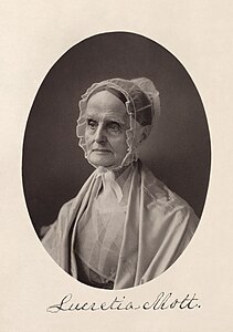 Lucretia Mott, by F. Gutekunst (restored by Adam Cuerden)