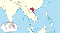 Location of Šiaurės Vietnamas