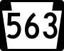 Pennsylvania Route 563 marker