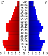 Bevolkingspiramide Wharton County