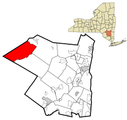 Location in Ulster County and the state of New York.