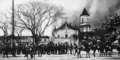 Americans burning Barasoain Church, the palace of General Emilio Aguinaldo