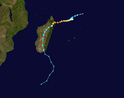 Trajectoire du cyclone.