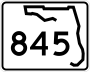 State Road 845 marker
