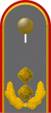 Dienstgradabzeichen auf der Schulterklappe der Jacke des Dienstanzuges für Heeresuniformträger