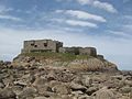 Fort de l'Îlette de Kermorvan bij laagtij