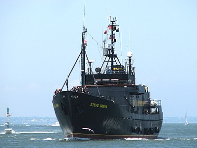 Морское судно MV Steve Irwin в порту Мельбурна, Австралия