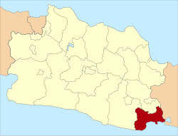 Location within West Java